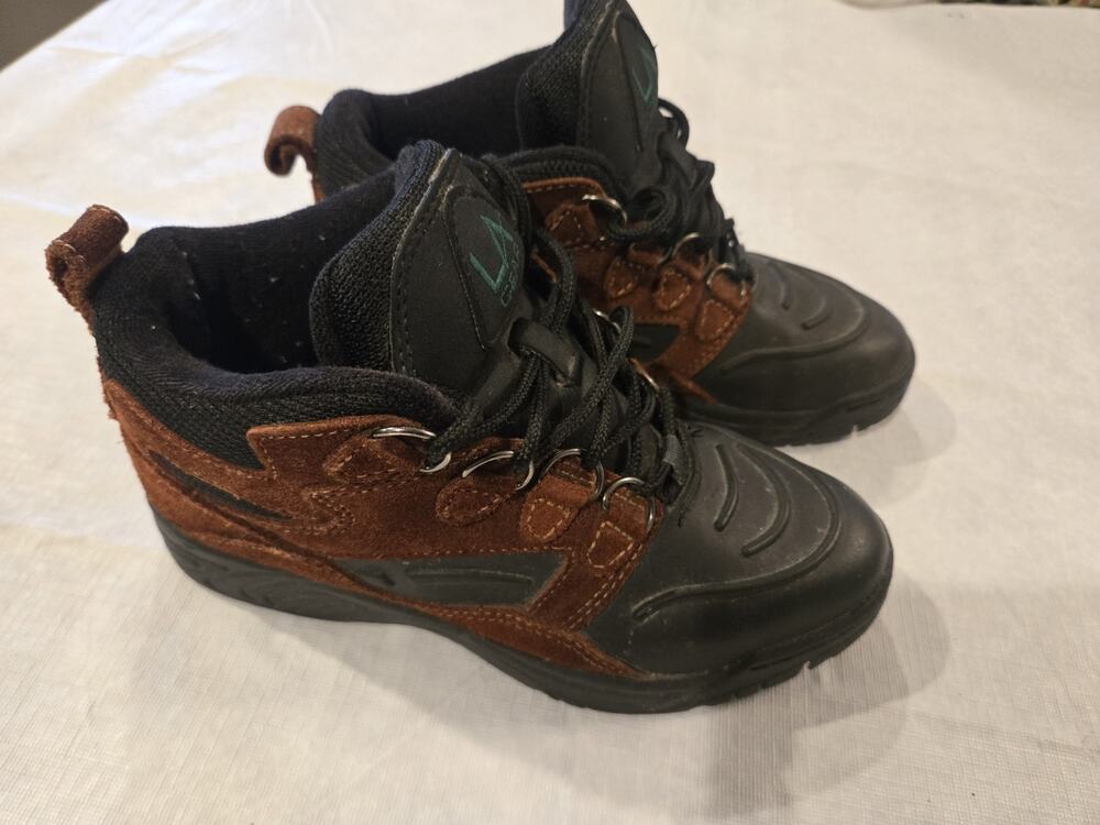 LA Gear Womens Brown Mid Athletic Shoes Street Hiking, Retro Vtg 90s